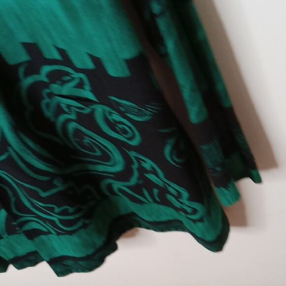 Vintage Irwin Alan Women's Size 13/14 Green and Black Patterned Blazer. Office - Picture 5 of 9